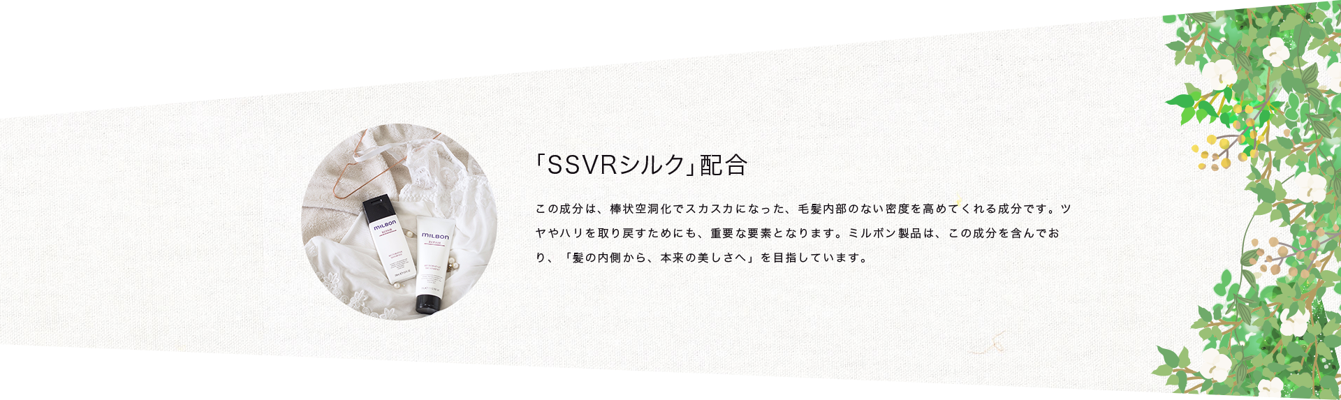 「SSVRシルク」配合